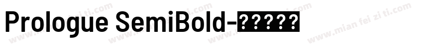 Prologue SemiBold字体转换